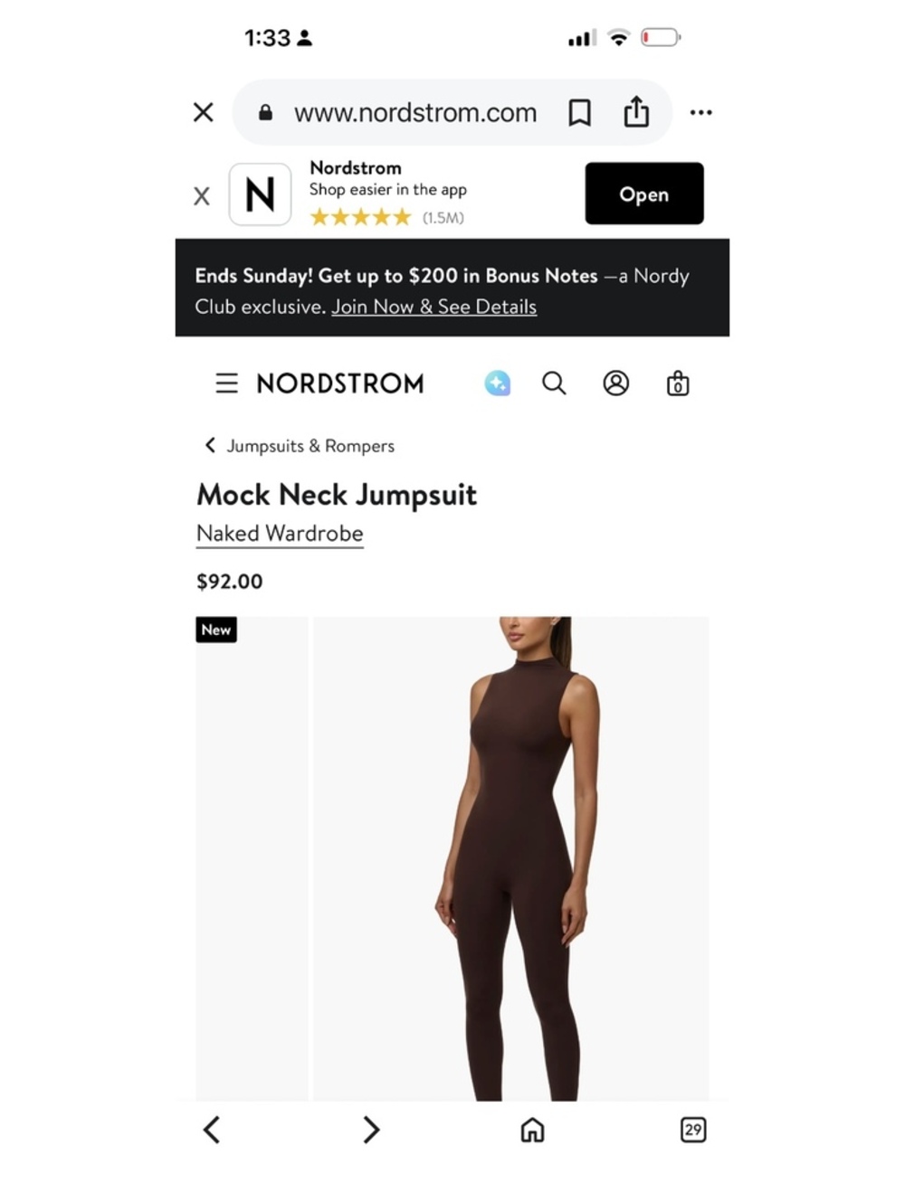 Mock Neck Jumpsuit Naked Wardrobe